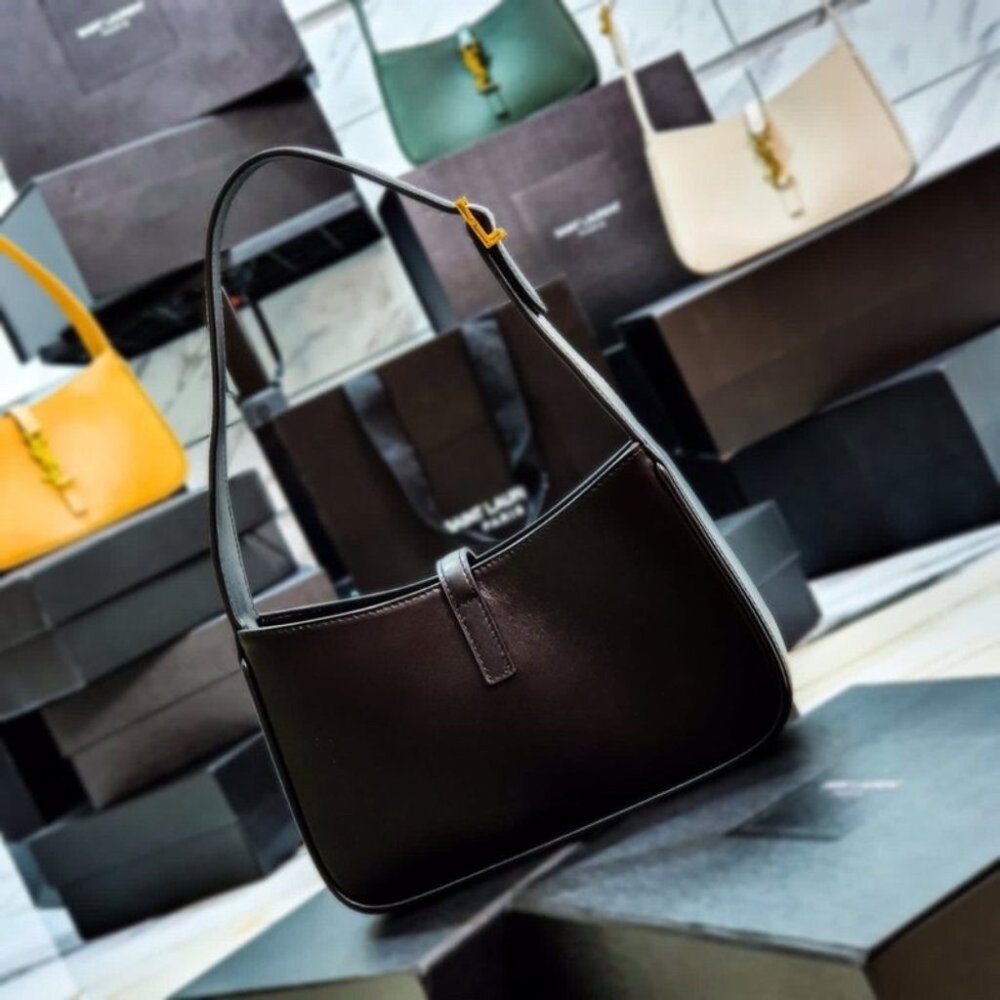 YSL HOBO BAG IN SMOOTH LEATHER NOIR - Picture 7 of 7